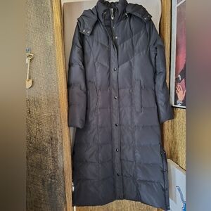Women's Long Black Puffer Coat
